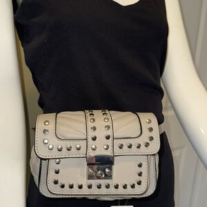 Lexi & Abbie  studded grey belt bag